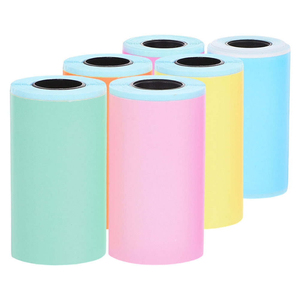 Label Printer Thermal - 6 Rolls Mini Thermal Printer Paper