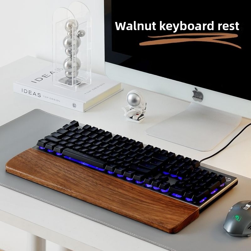 Tech For Office - Solid Wood Keyboard Palm Rest Mouse