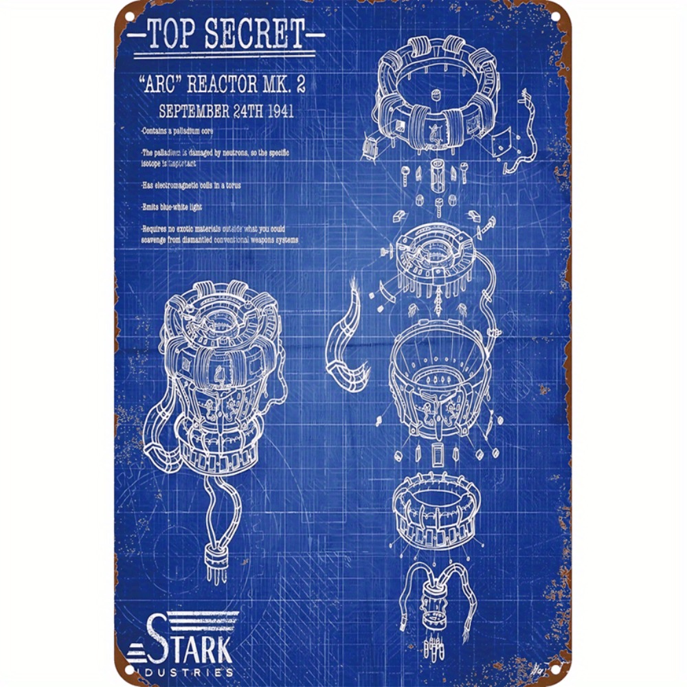 Tech Office Wall Art - CIFBUY Retro Industrial Aluminum Wall Art