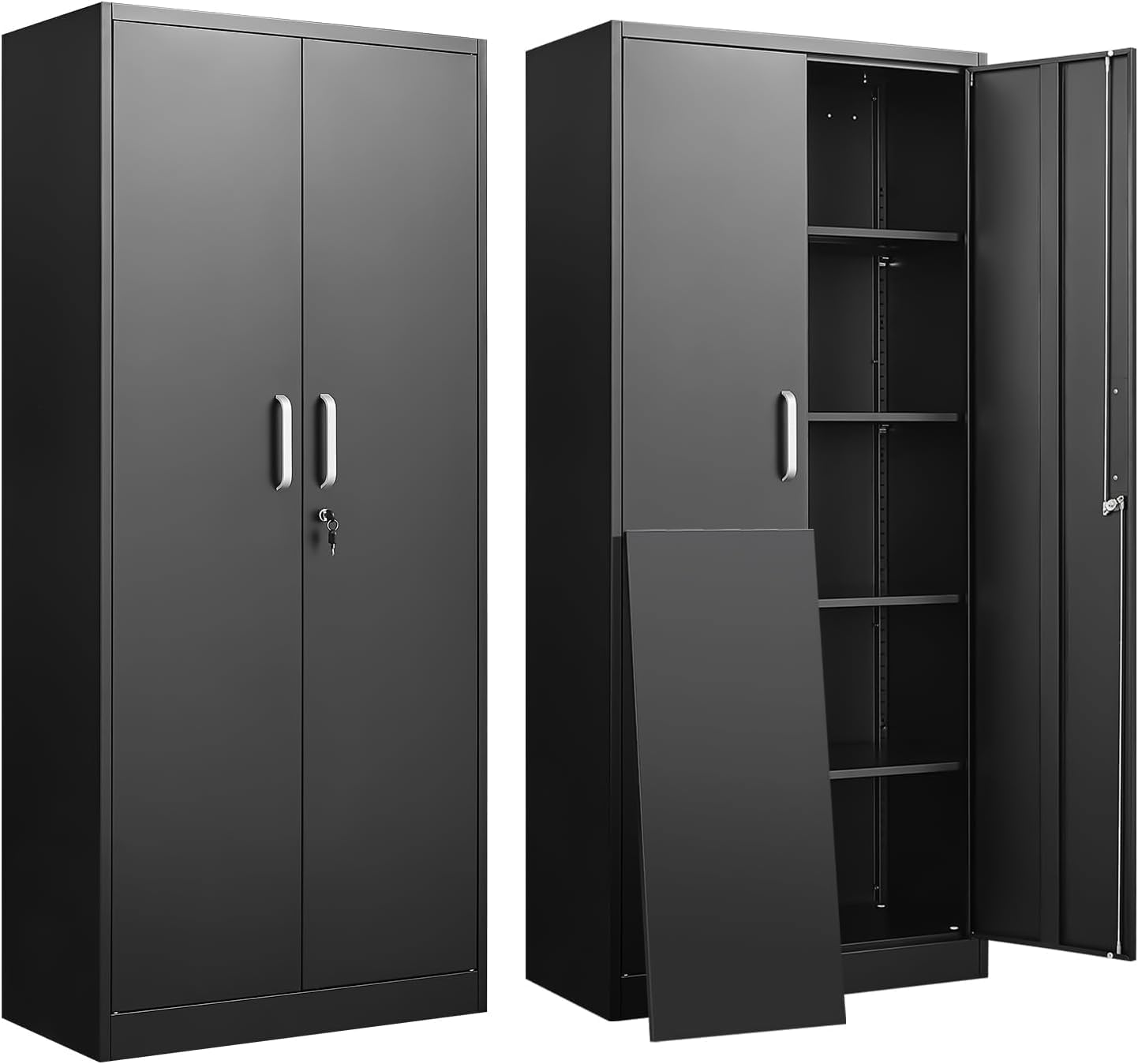 Tech For Office - Metal Storage Cabinet With Adjustable Shelves