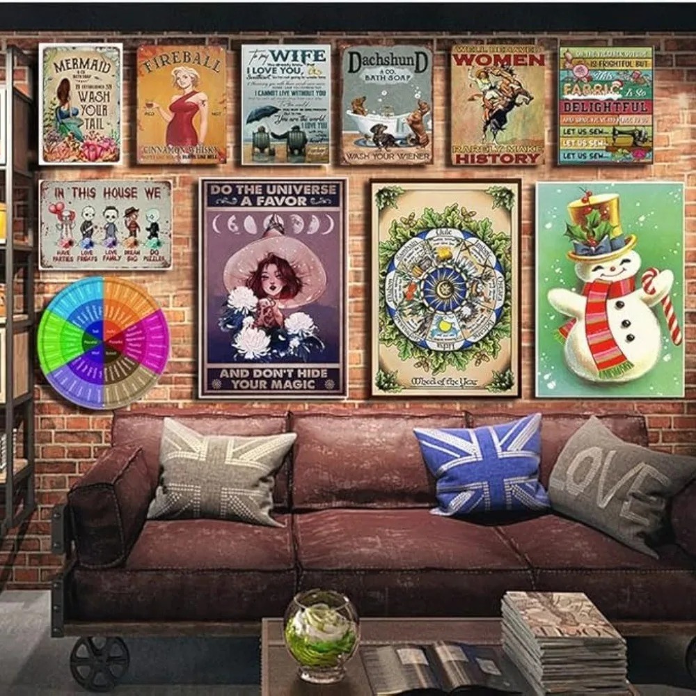 CIFBUY Retro Industrial 2D Fla - Tech Office Wall Art review and price
