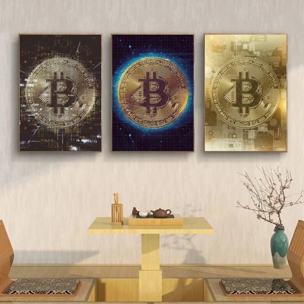 Cyber Tech Circuit Golden Coin - Tech Office Wall Art review and price