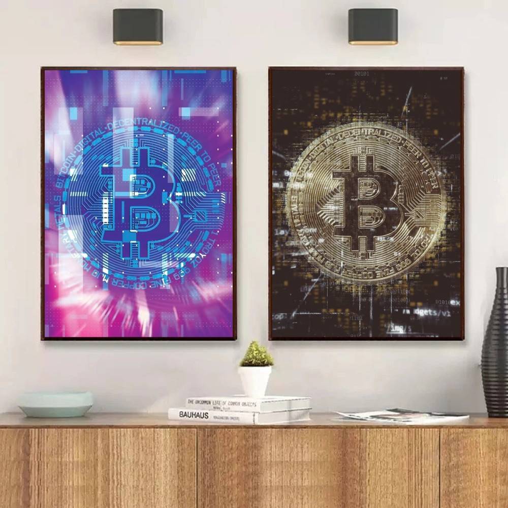Cyber Tech Circuit Golden Coin - Tech Office Wall Art review and price