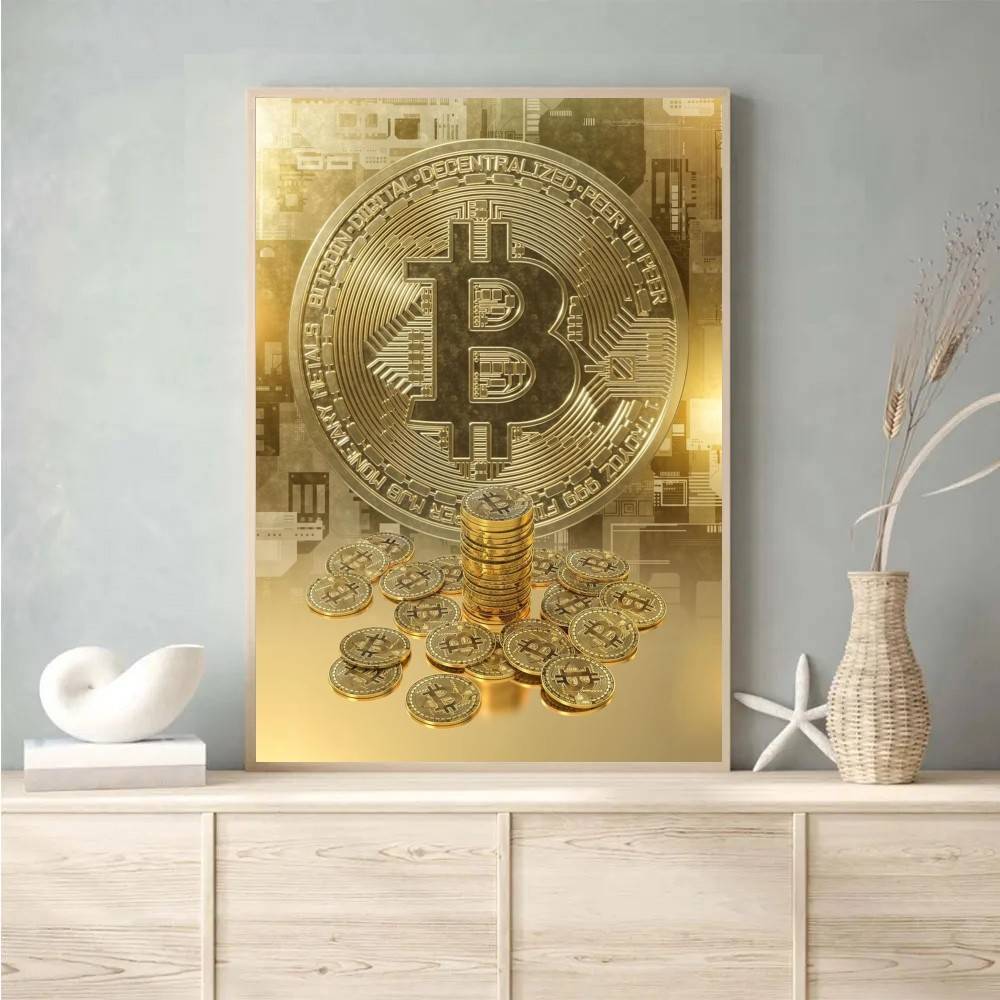 Cyber Tech Circuit Golden Coin - Tech Office Wall Art review and price