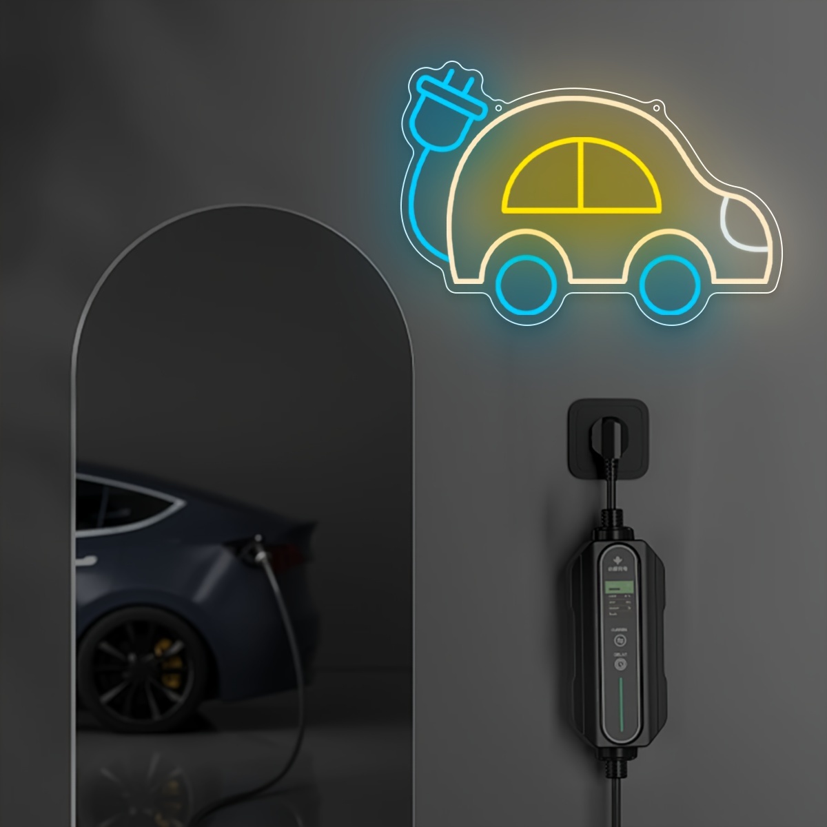 Electric Car Charging EV Theme - Tech Office Wall Art review and price