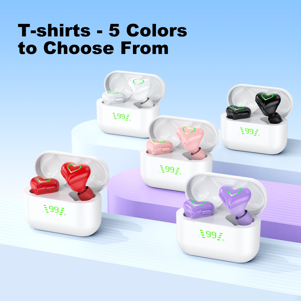 New heart shaped wireless blue - Office Tech Essentials review and price